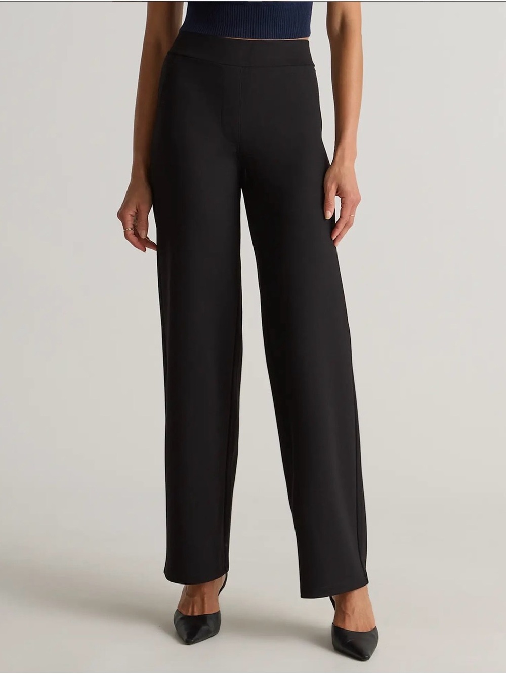 Ultra-Stretch Ponte Wide Leg Pants